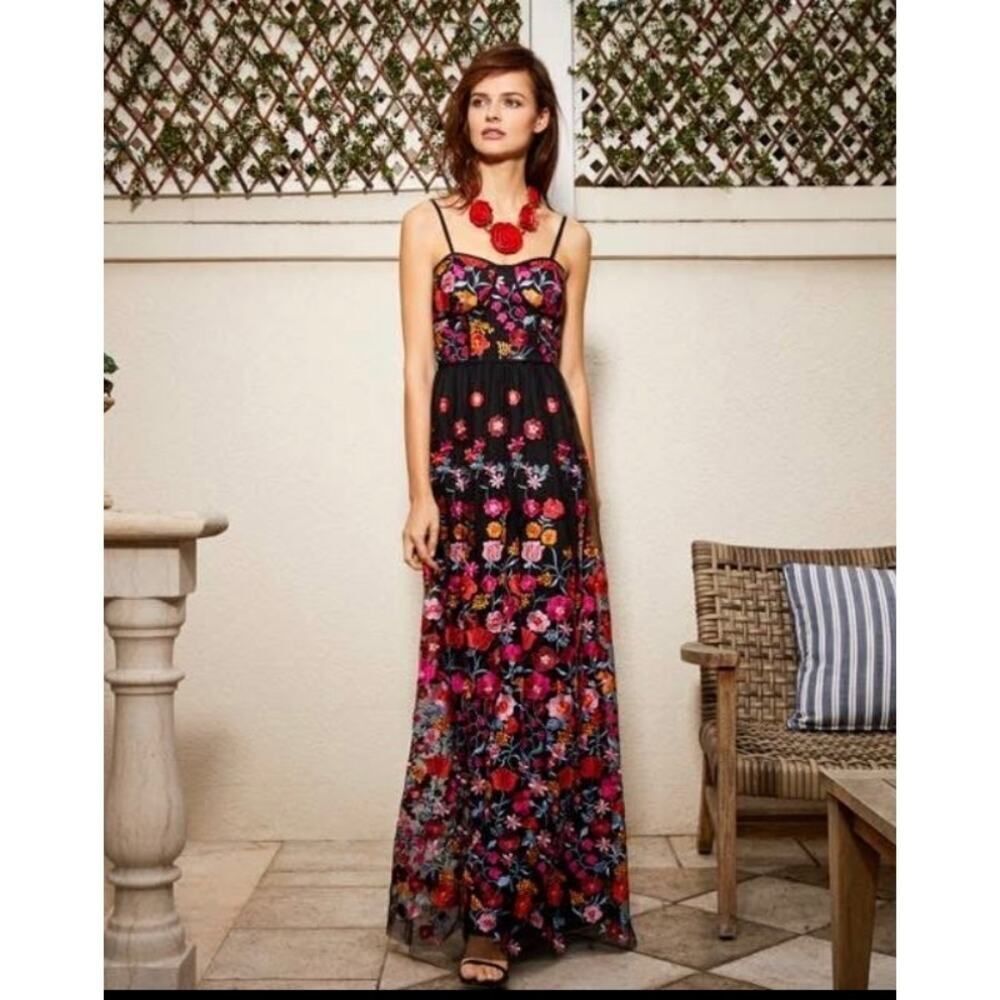 Aidan by Aidan Mattox Floral Embroidered Dress Gown Sz. 2